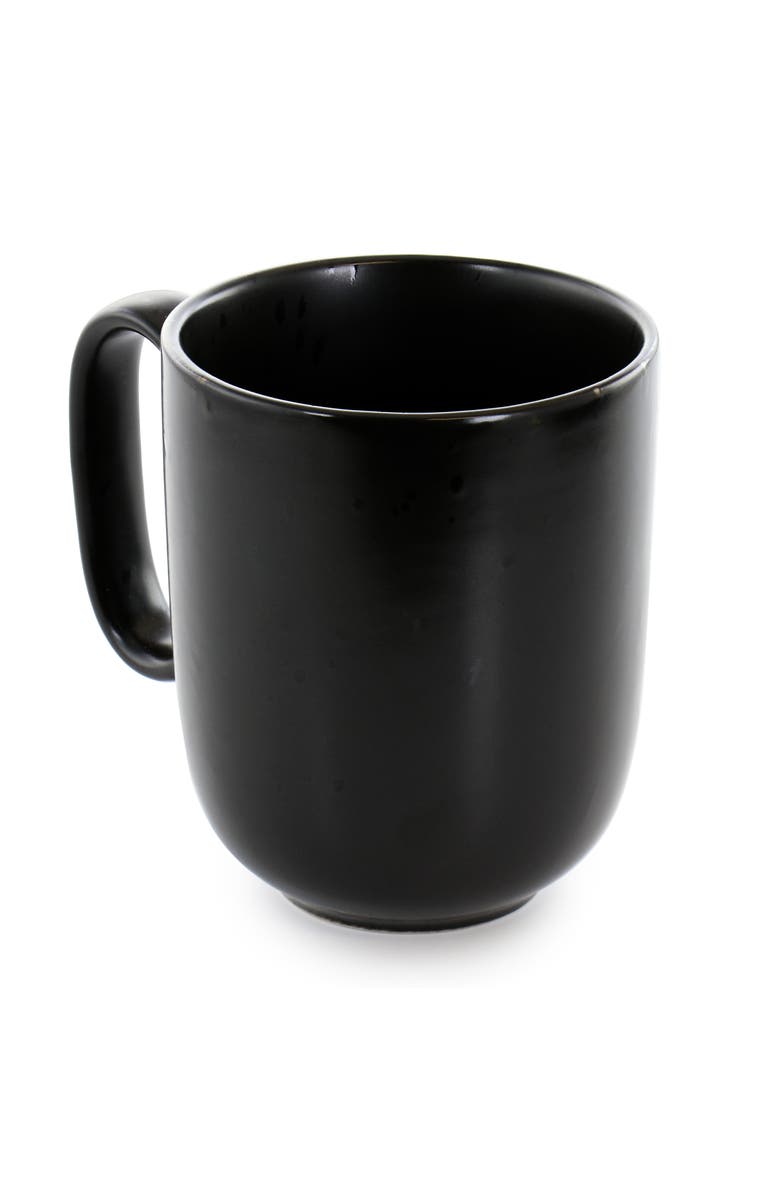 Our Table Landon 4 Piece 15 Ounce Round Stoneware Mug Set, Alternate, color, Pepper