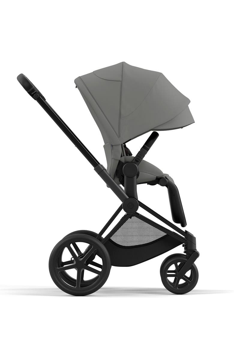 CYBEX PRIAM 4 Matte Black Compact Stroller, Alternate, color, Soho Grey