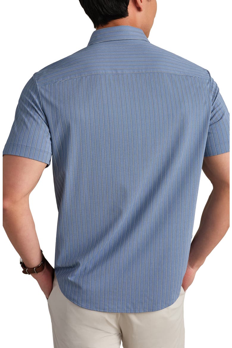 Commuter Short Sleeve Button-Up Shirt, Alternate, color, SHALE BLUE WASHED STRIPE
