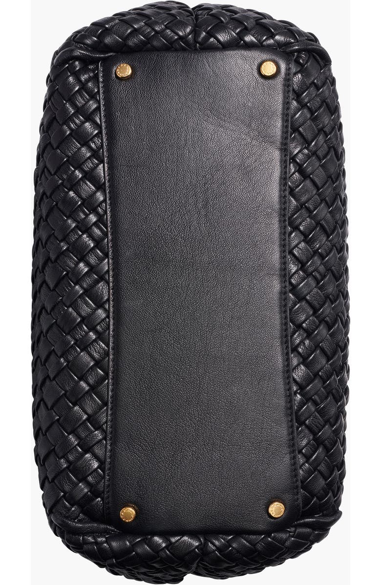 Donna Karan New York Glenwood Woven Shoulder Bag, Alternate, color, Black/Gold
