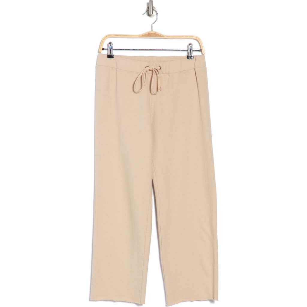 James Perse French Terry Raw Edge Sweatpants In Sand Dune