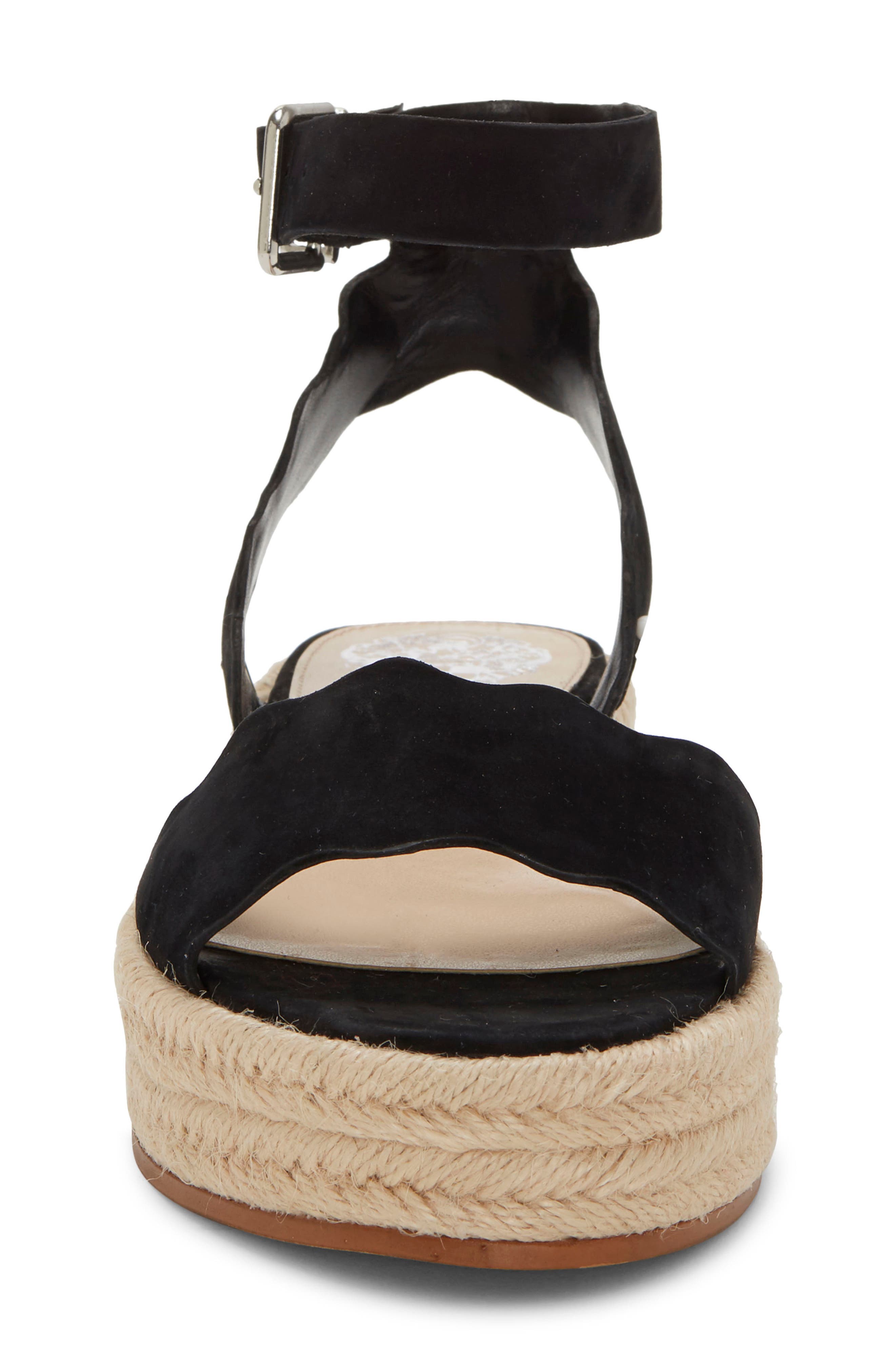 Kamperla Ankle Strap Espadrille Sandal, Alternate, color, BLACK SUEDE