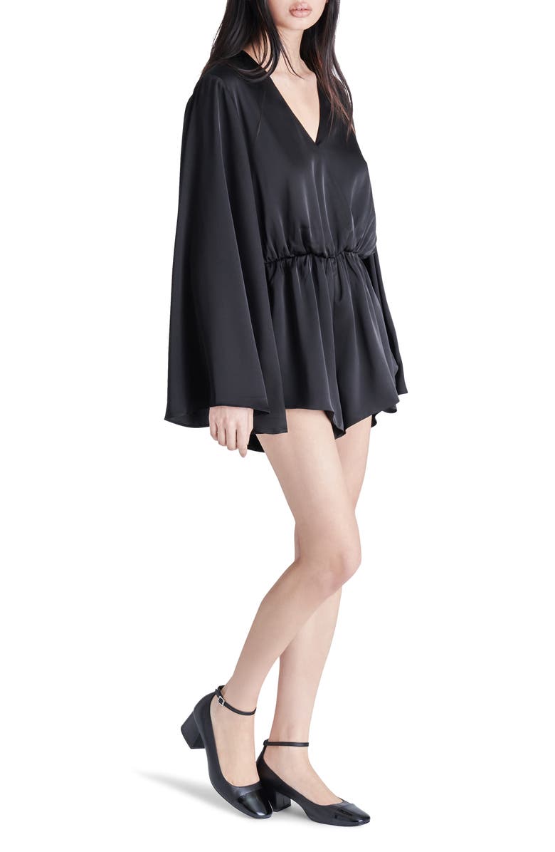 Steve Madden Farrah Long Sleeve Charmeuse Romper, Alternate, color,