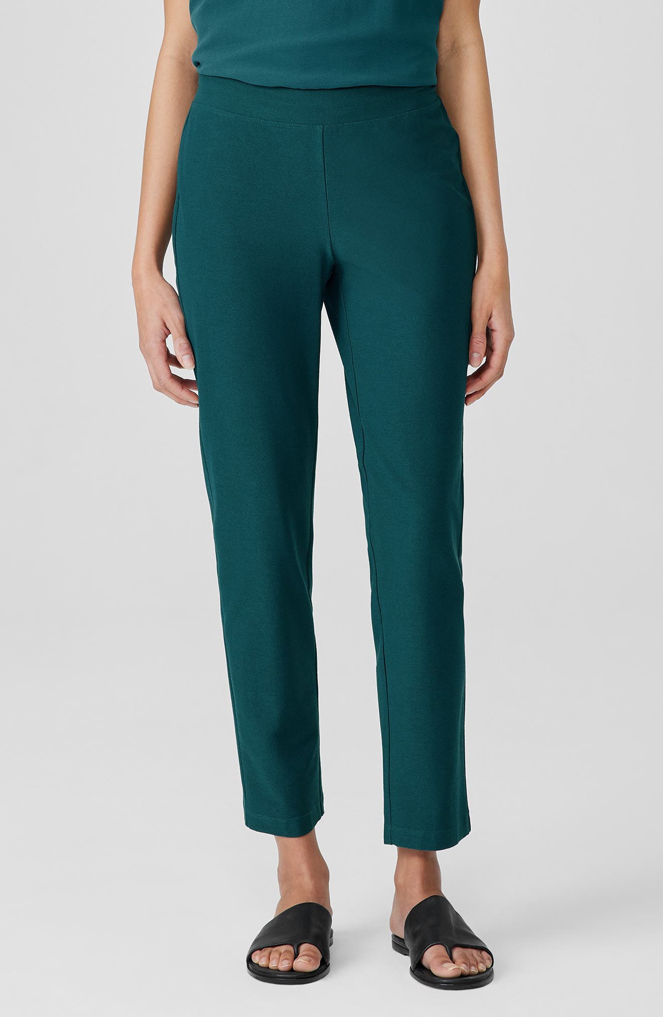 Eileen Fisher Slim Ankle Stretch Crepe Pants