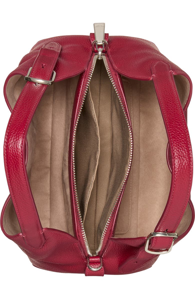 Kate Spade New York deco pebbled leather shoulder bag, Alternate, color, Red Jam
