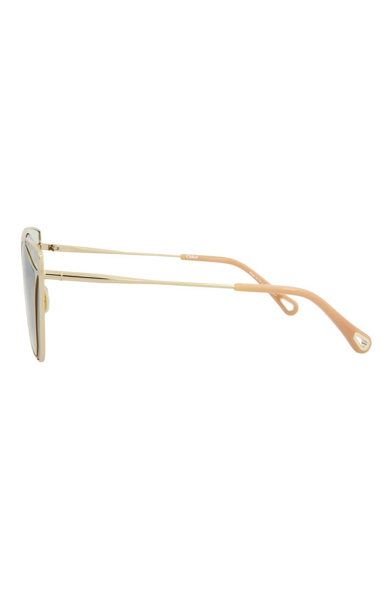 Novelty 59mm Cat Eye Sunglasses, Alternate, color, GOLD GOLD GREY
