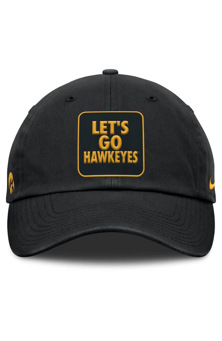 Nike Men's Nike Black Iowa Hawkeyes Local Club Adjustable Hat, Alternate, color, Black