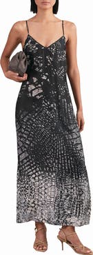 Reiss Lornie Print Maxi Slipdress