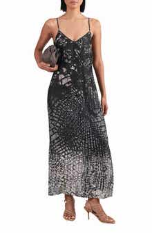 Reiss Lornie Print Maxi Slipdress
