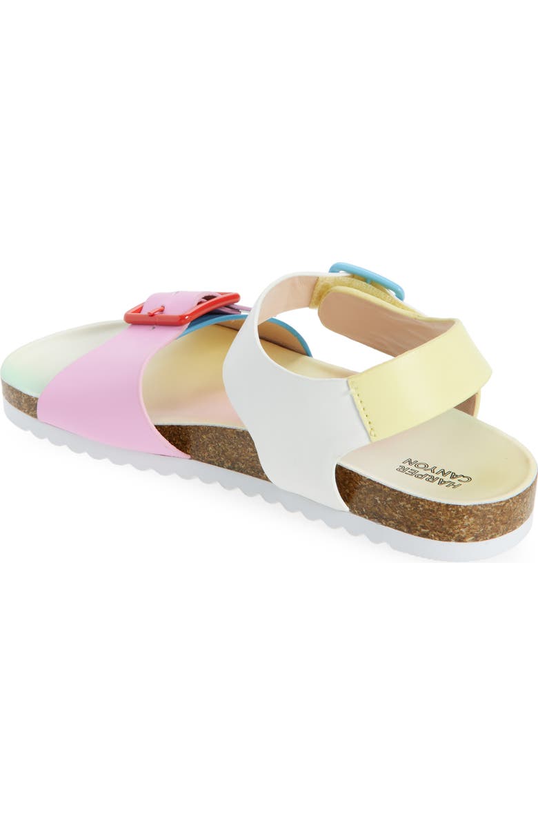 Harper Canyon Kids' Luca Footbed Flat Sandal, Alternate, color, Pink Multi