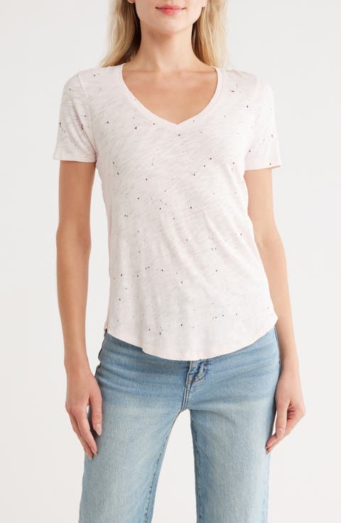 Splatter Cotton Slub Jersey T-Shirt