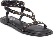 TOP MODA Zita Studded Ankle Strap Sandal