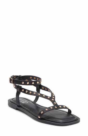 TOP MODA Zita Studded Ankle Strap Sandal
