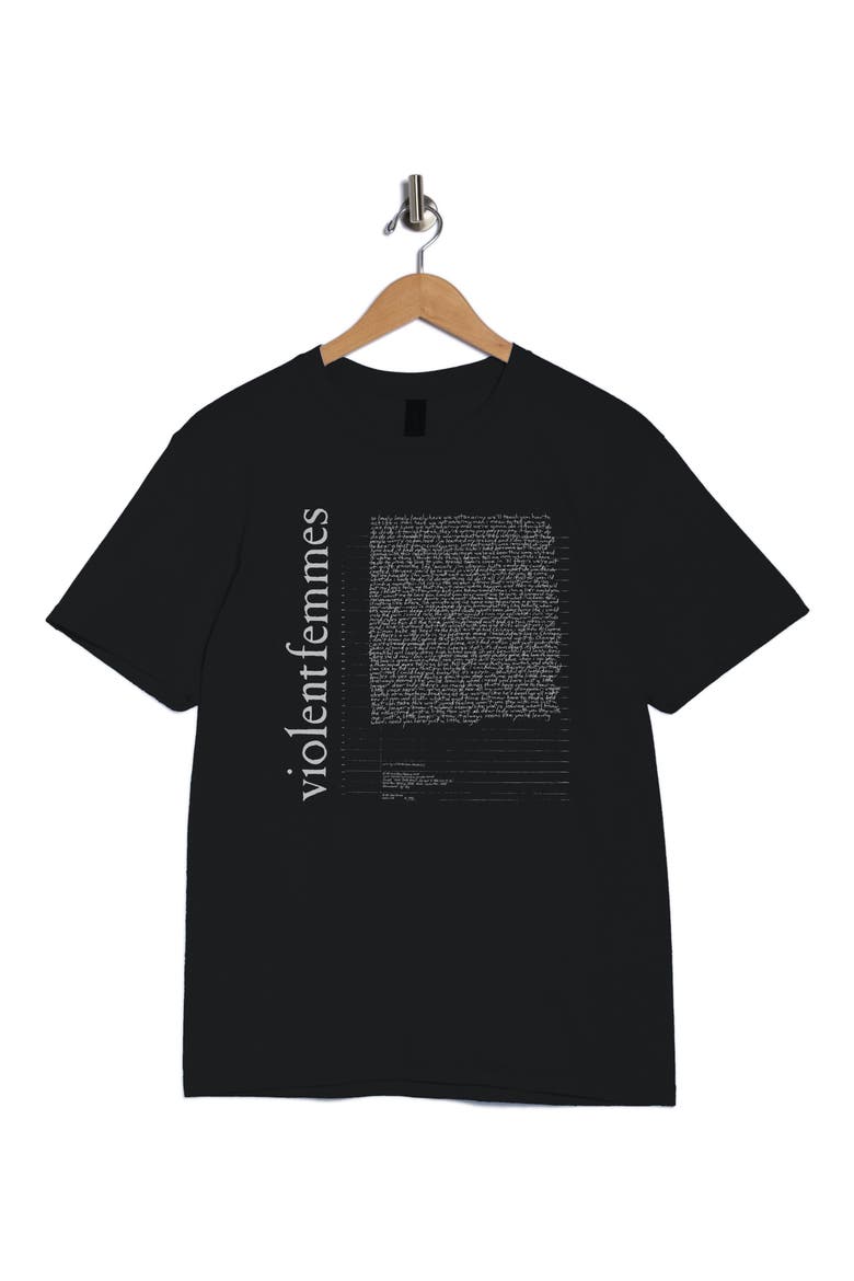 Violent Femmes Tour Lyrics Graphic T-Shirt, Alternate, color, BLACK