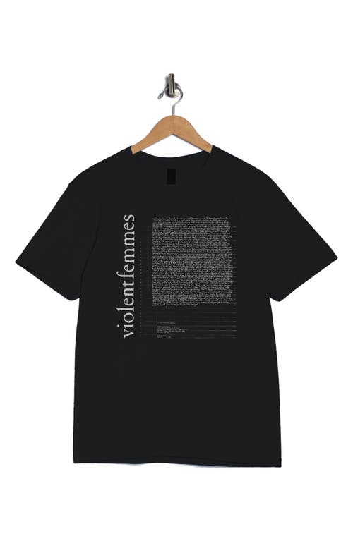 Monster Digital Violent Femmes Tour Lyrics Graphic T-shirt In Black
