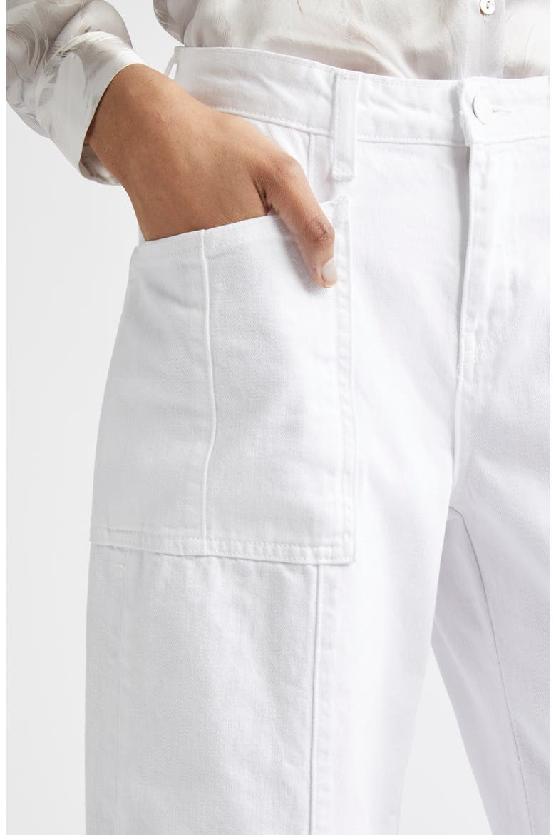 Cody High Waist Barrel Leg Rodeo Jeans, Alternate, color, BLANC