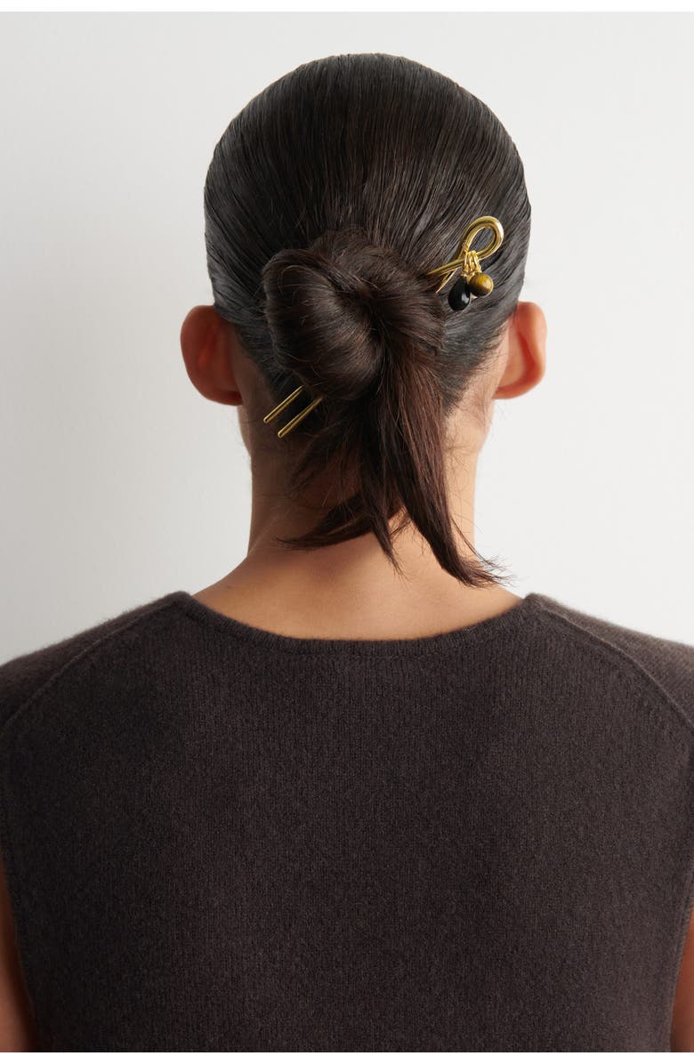 COS Charm-Detail Hair Pin, Main, color, Gold