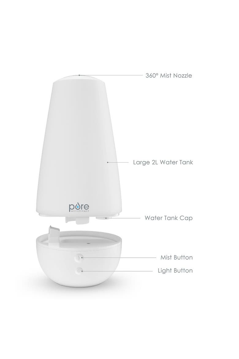 PureSpa XL 3-in-1 Aroma Diffuser, Humidifier, & Mood Light, Main, color, WHITE