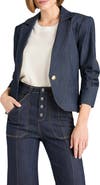 Cinq à Sept Khloe Crop Denim Blazer