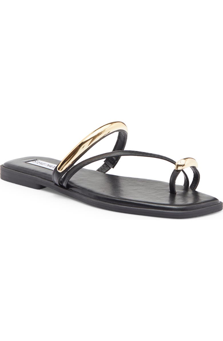 Steve Madden Arley Square Toe Sandal, Main, color, Black