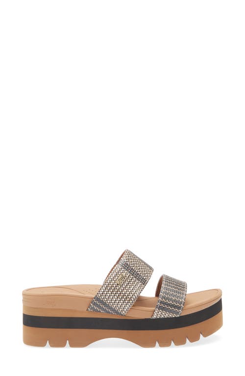 Reef Banded Horizon 2.5 Platform Slide Sandal In Brown