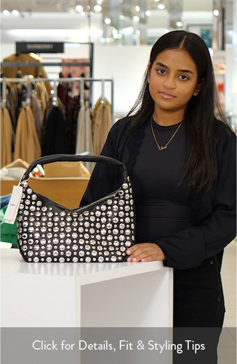 Studded Faux Leather Shoulder Bag, sales video thumbnail