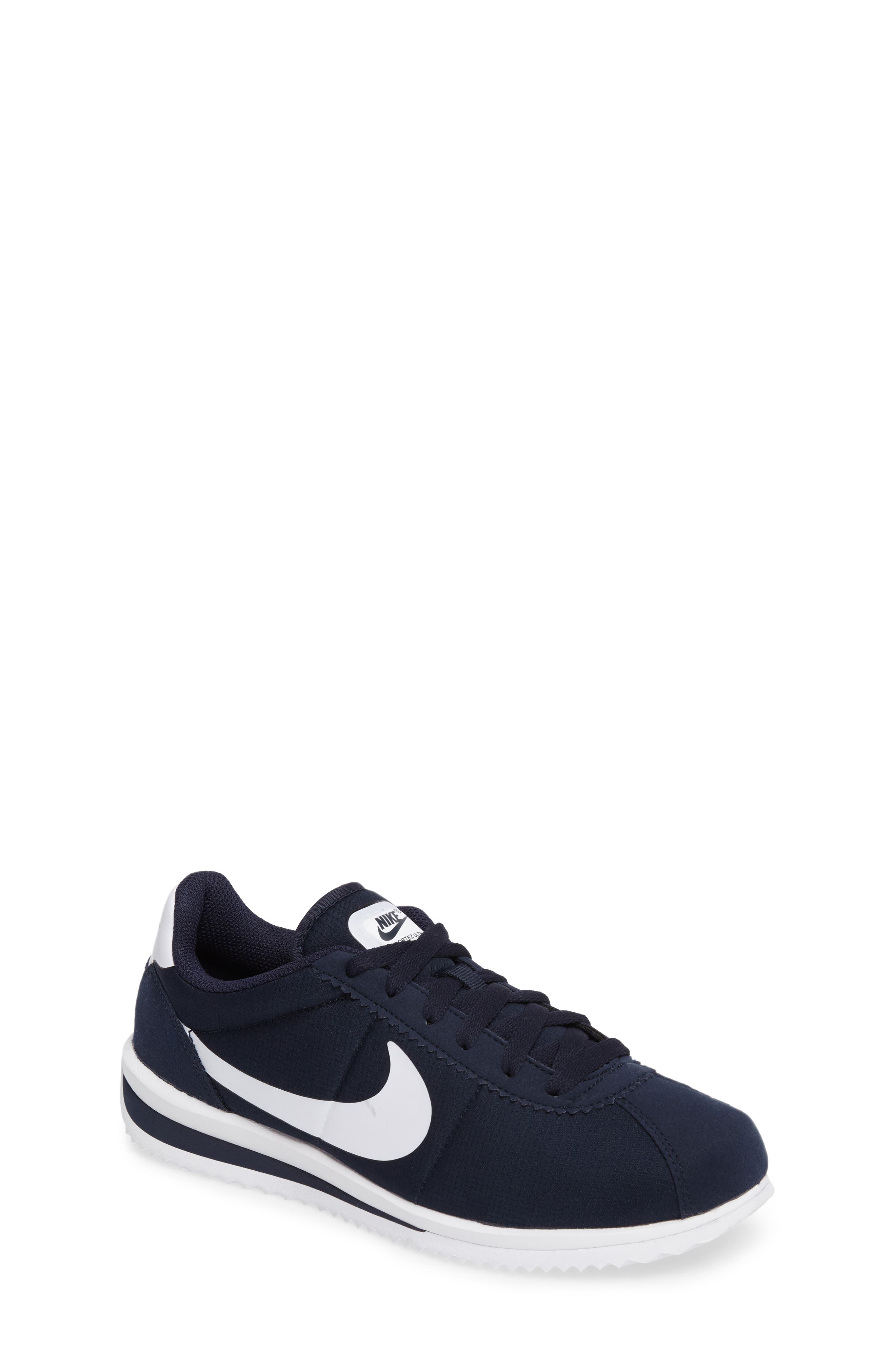 Nike Cortez Sneaker, Main, color, Obsidian/ White