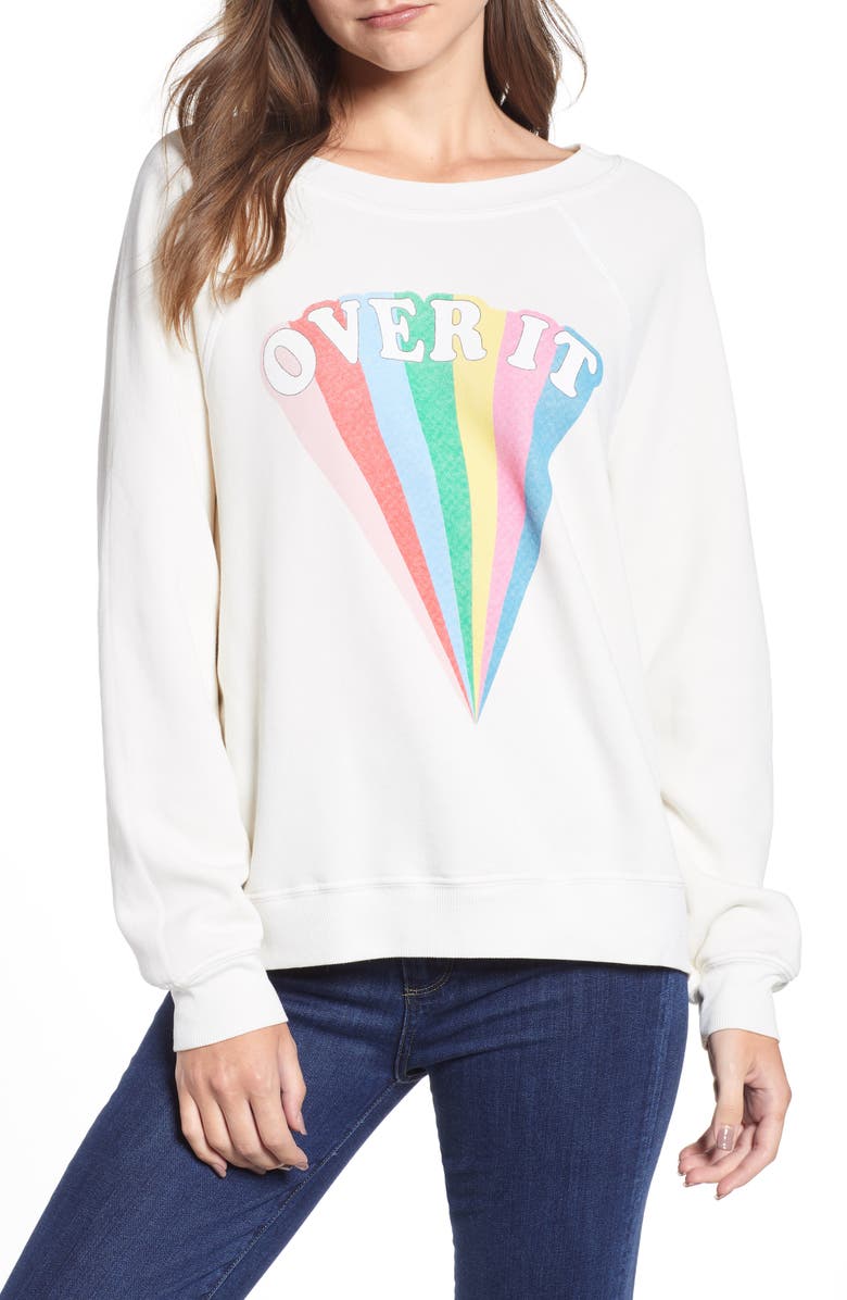 Wildfox Sommers - Over It Sweatshirt, Main, color, 