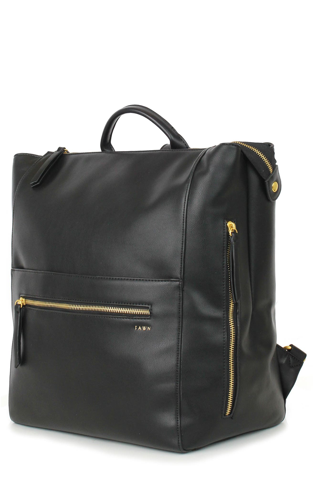 Fawn Design Faux Leather Diaper Bag, Alternate, color, 