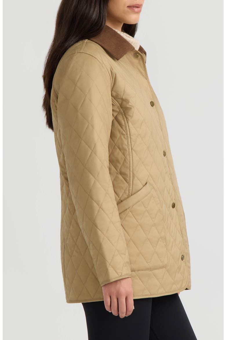 Rachel Diamond Quilted Barn Jacket, Alternate, color, BRITISH TAN