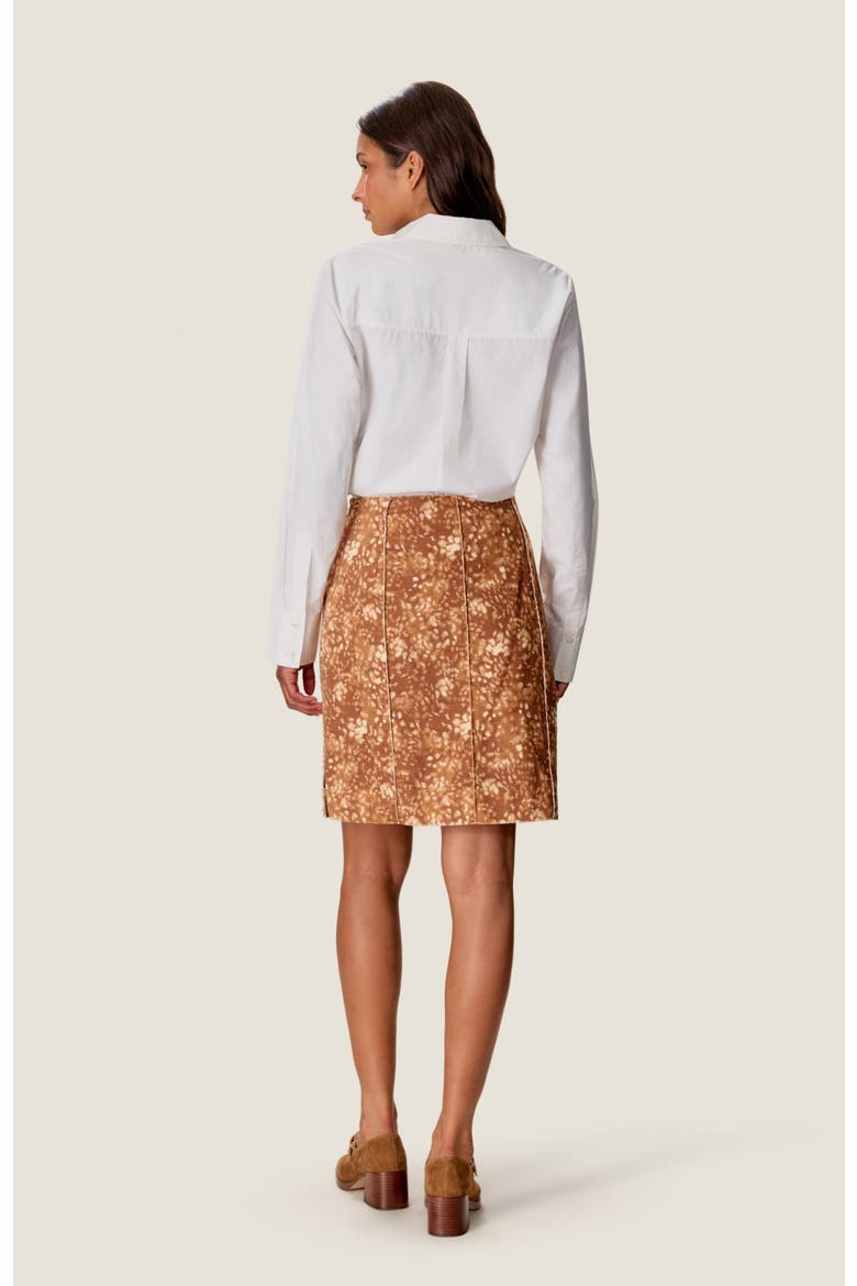 Isha Velvet Skirt, Alternate, color, Cedar Multi