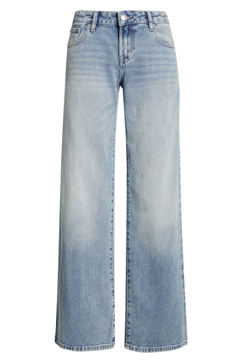 Zoe Low Rise Wide Leg Girlfriend Jeans, Alternate, color, MEDIUM INDIGO