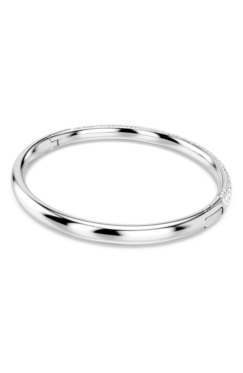 Swarovski Sublima Hinge Bangle, Alternate, color, Silver