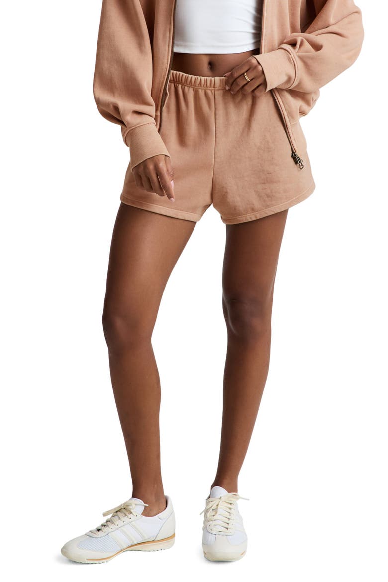 Fade Out Sweat Shorts, Main, color, WASHED SUNNY TAN