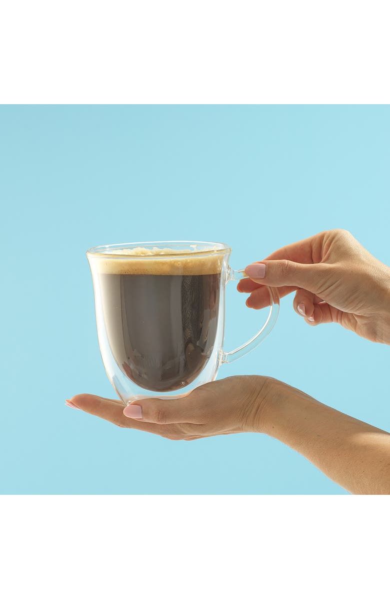 JoyJolt Serene Double Wall Insulated Mug - Set of 2, Alternate, color, Clear