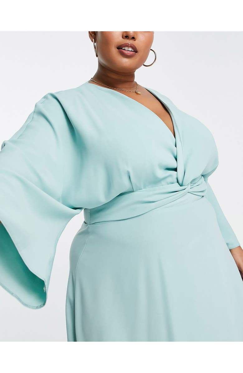 ASOS DESIGN Curve Twist Front Dress, Alternate, color, 