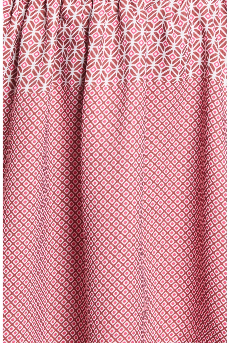 Smocked Waist Minidress, Alternate, color, PINK GEO