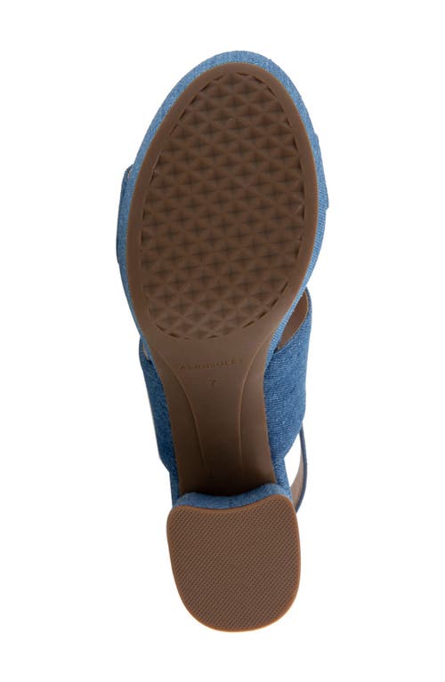 Shop Aerosoles Camera Platform Sandal In Medium Blue Denim