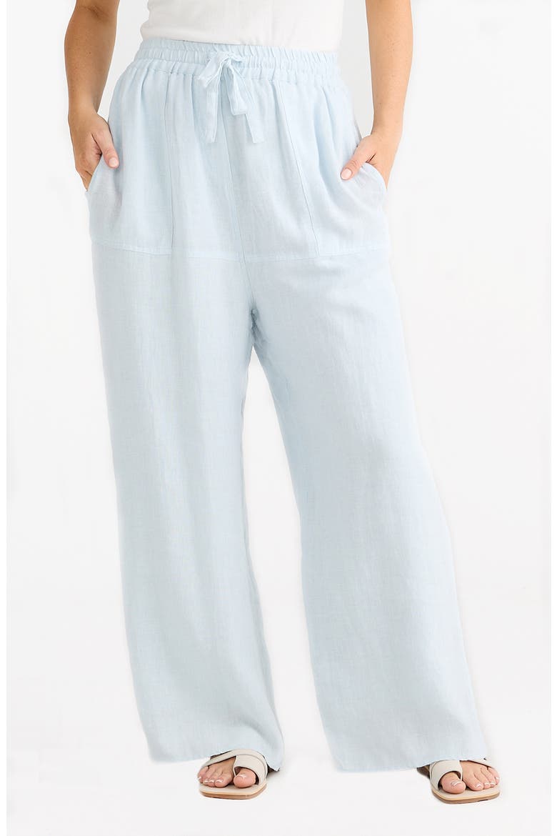 Sunny Days Wide Leg Linen Pants, Main, color, SKY