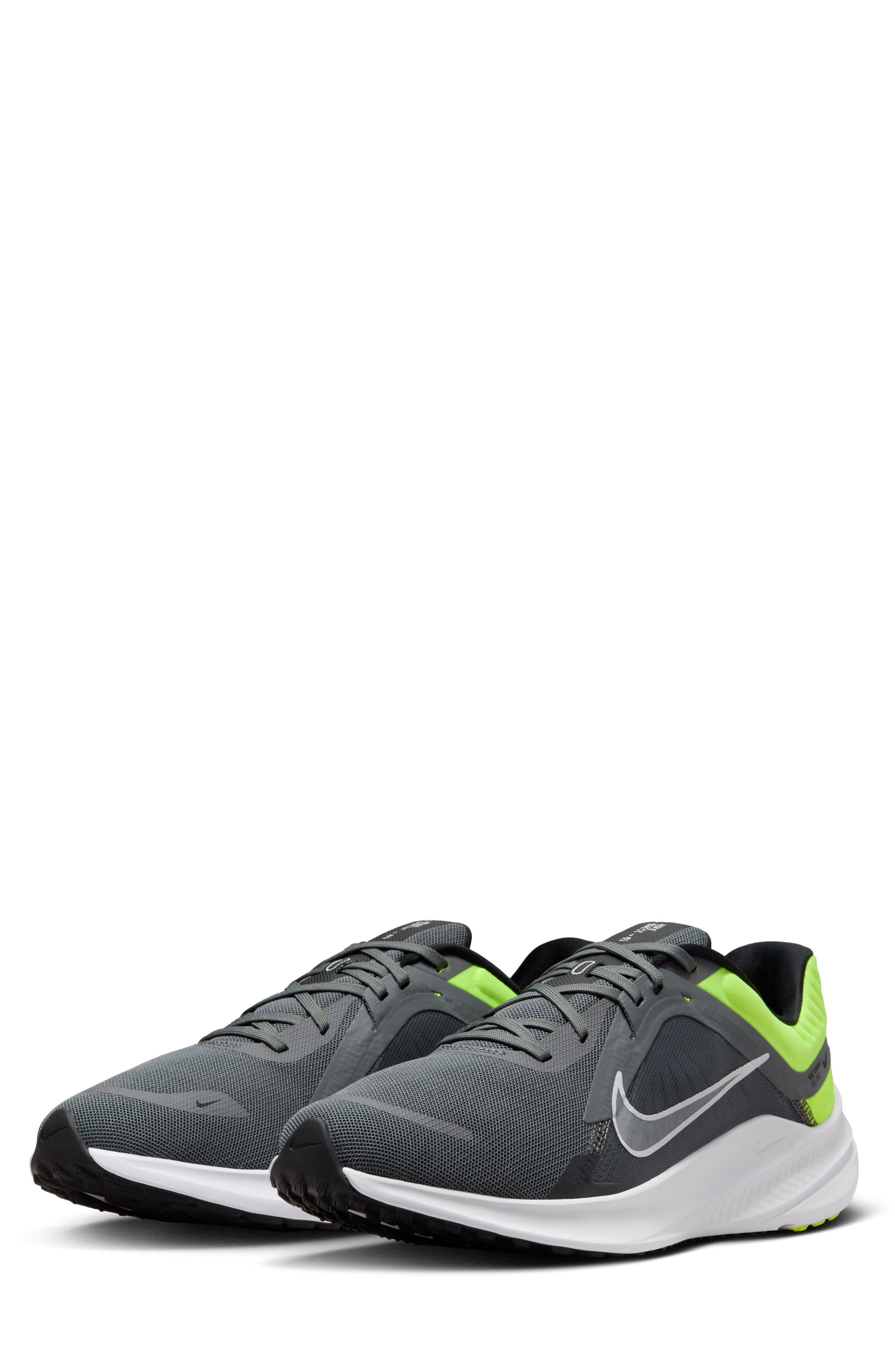 Nike Quest 5 Road Running Shoe, Main, color, Smoke Grey/ White/ Volt