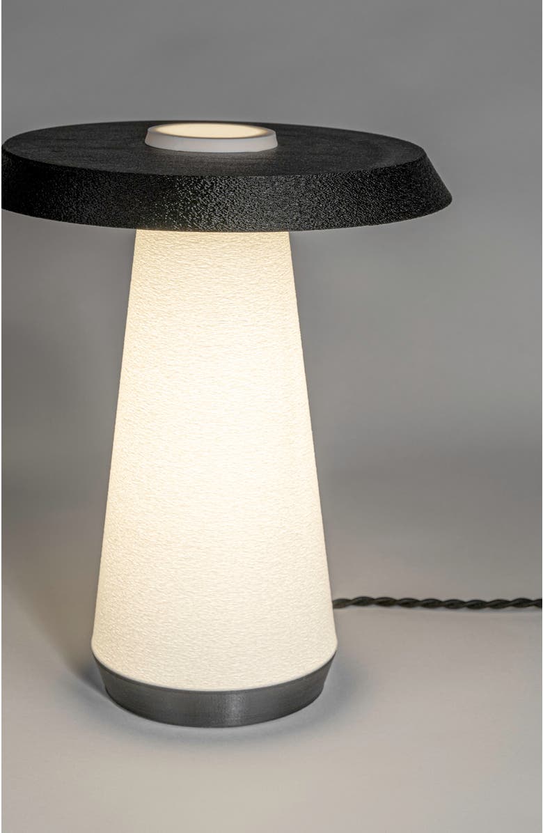 JONATHAN Y Bruno 12.25" Mid-Century Minimalist Plant-Based PLA 3D Printed Dimmable LED Table Lamp, Alternate, color,