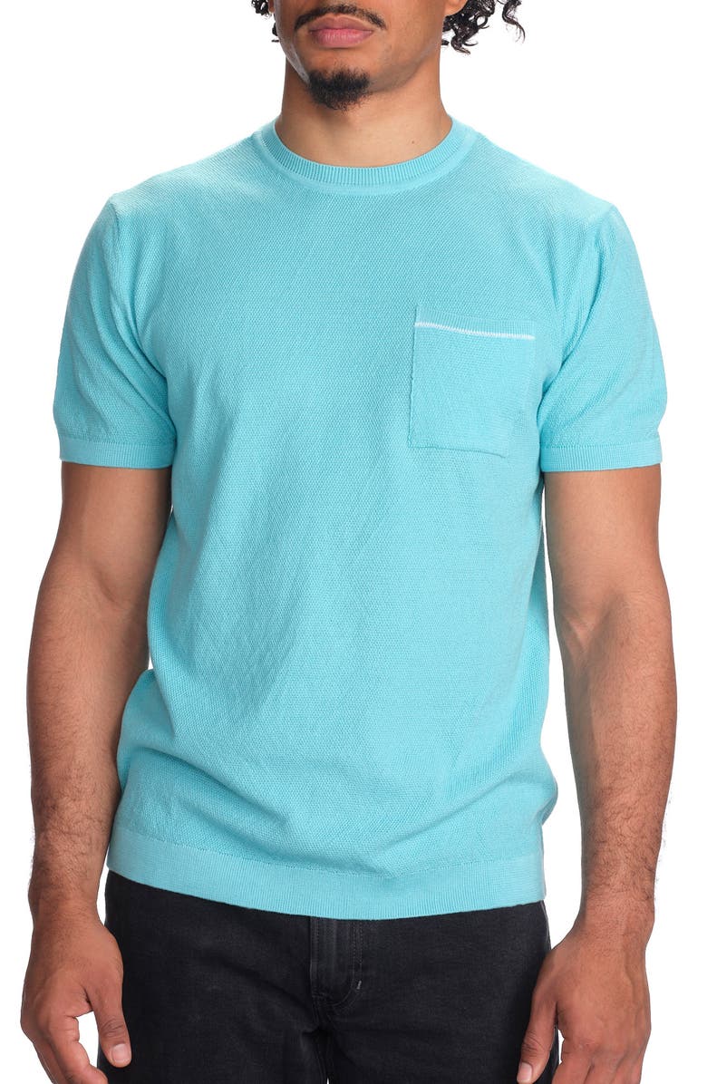 STUDIO GARNET LOS ANGELES Textured Cotton T-Shirt, Main, color, 