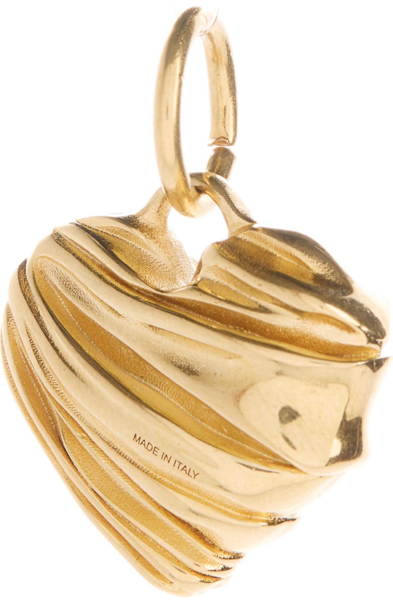 Chloé Logo Heart Charm, Alternate, color, Gold Color