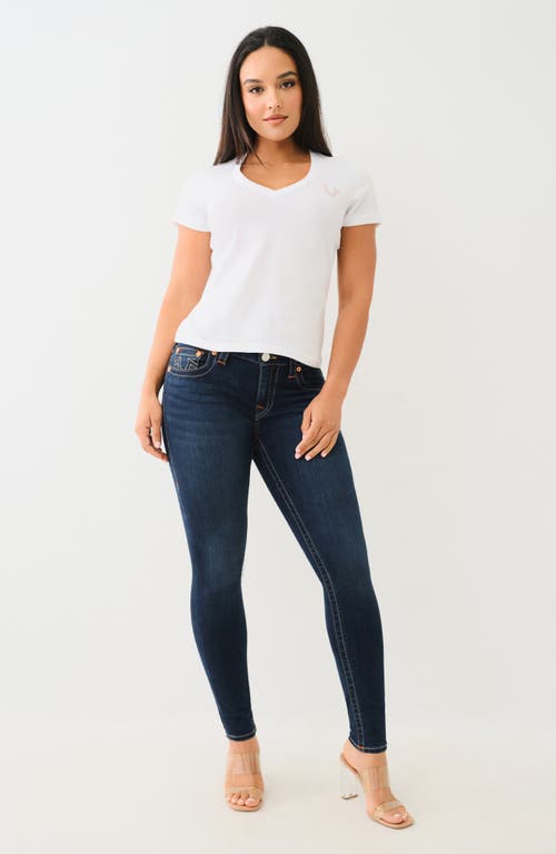TRUE RELIGION TRUE RELIGION CRYSTAL HORSESHOE V-NECK T-SHIRT 