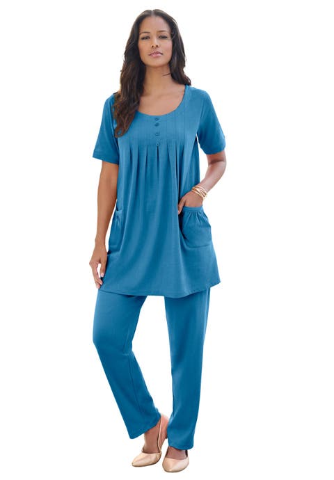 Plus Size Two Pocket Soft Knit Swing Tunic