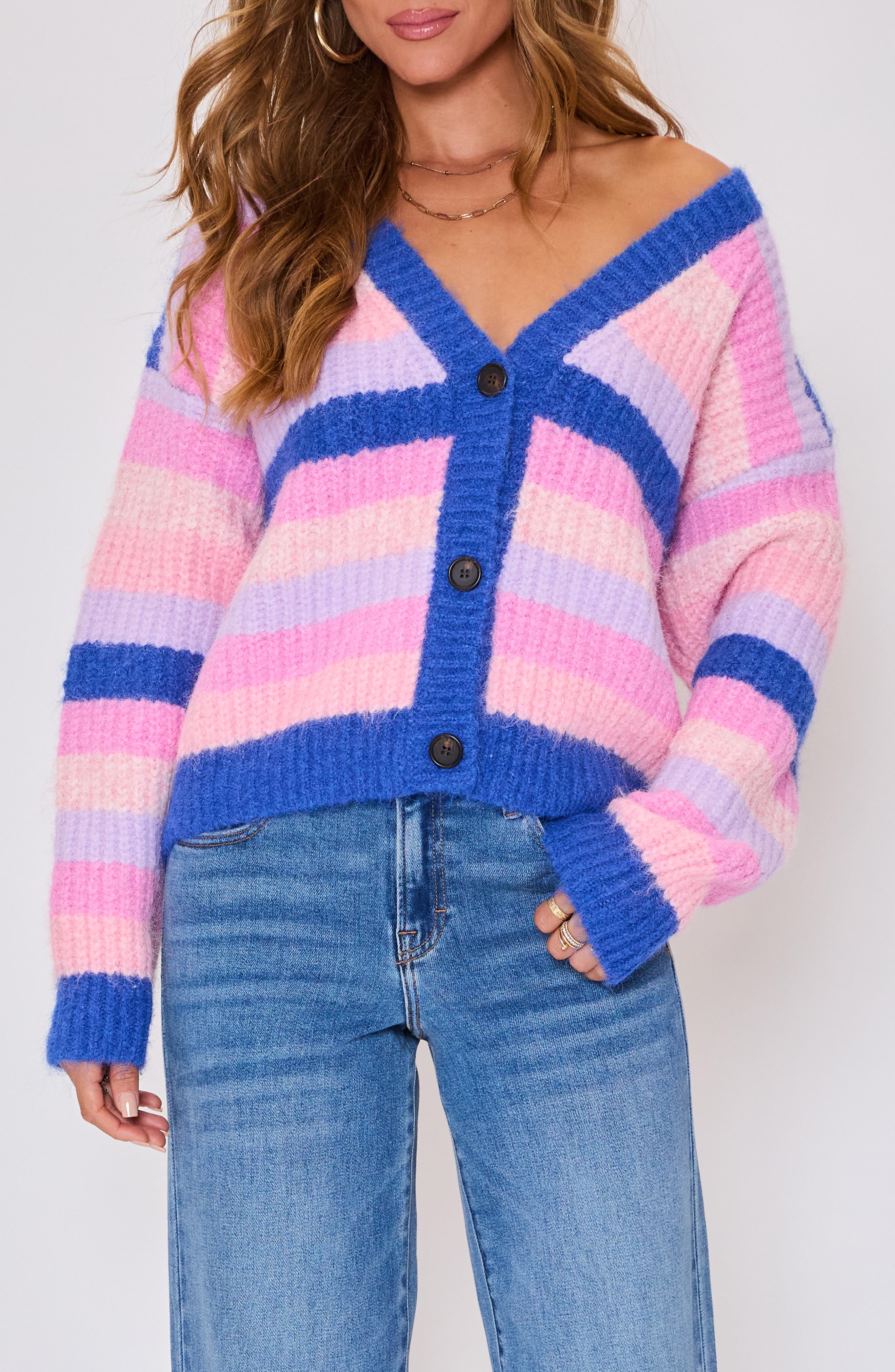 Mood Boost Stripe Cardigan