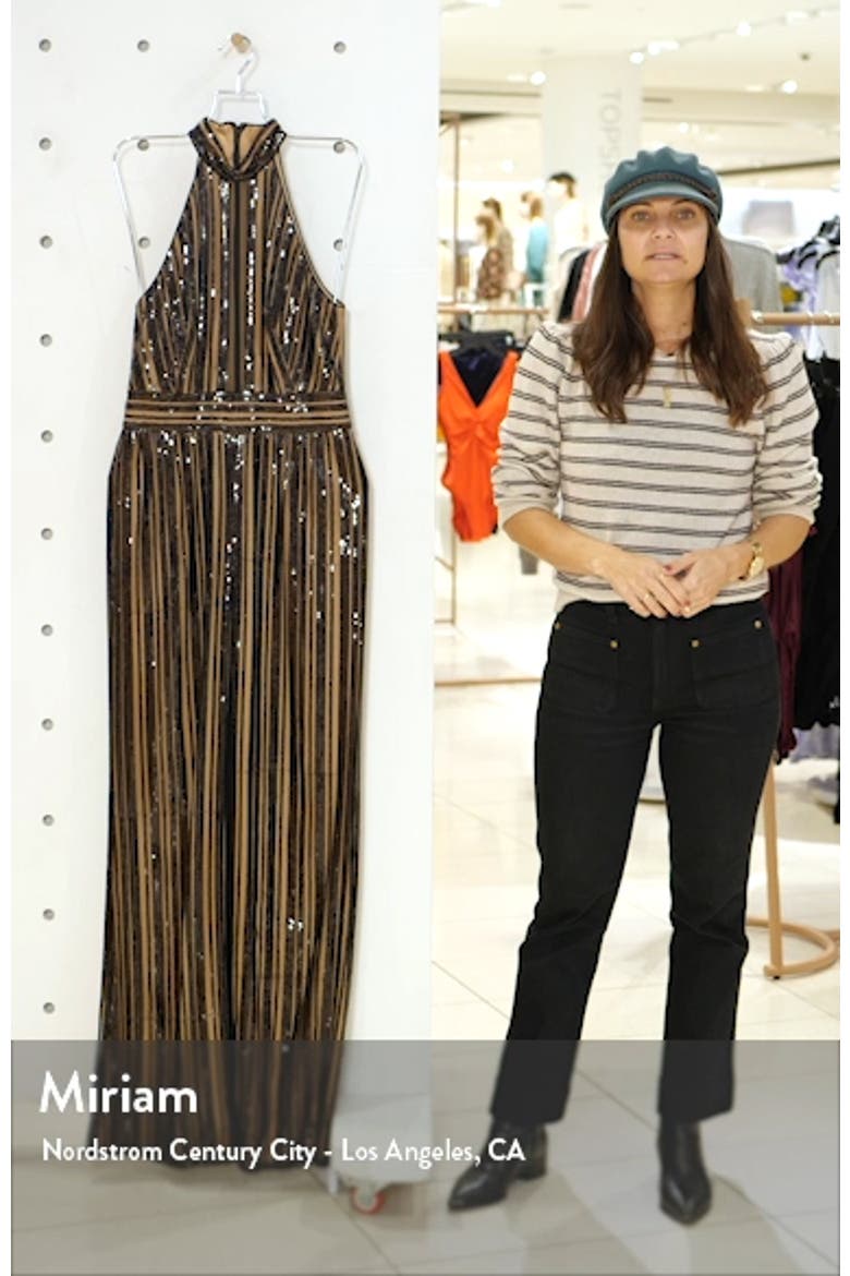Sequin Stripe Sleeveless Jumpsuit video