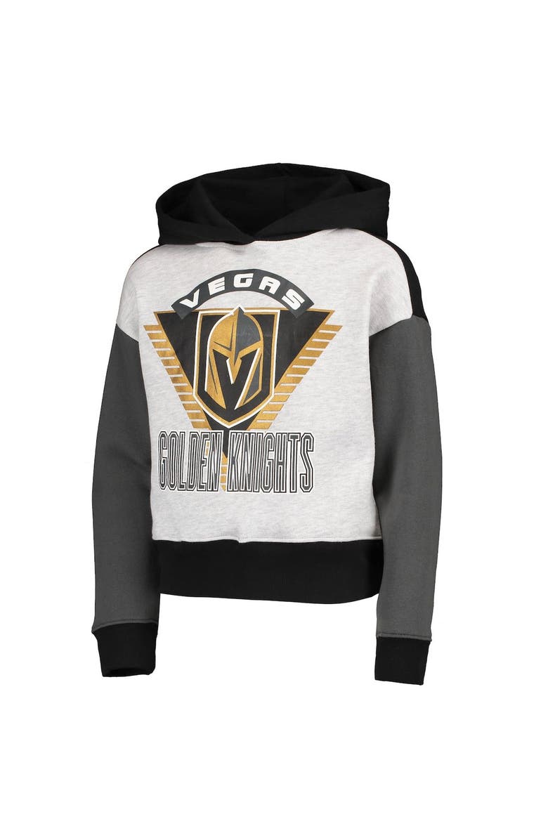Outerstuff Girls Youth Black Vegas Golden Knights Let's Get Loud Pullover Hoodie, Alternate, color, 