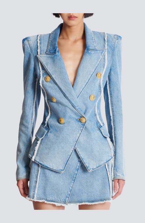 BALMAIN BALMAIN 6-BUTTON TAILORED DENIM JACKET 