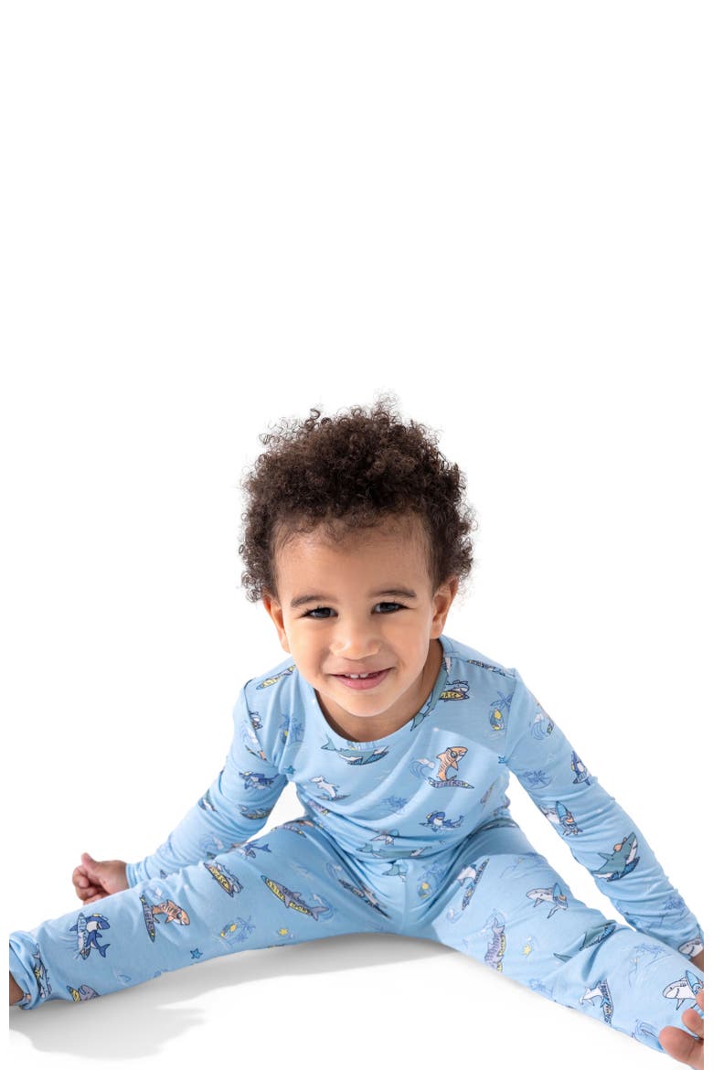 Kids' Shark School Set of 2 Piece Pajamas, Alternate, color, Shark School